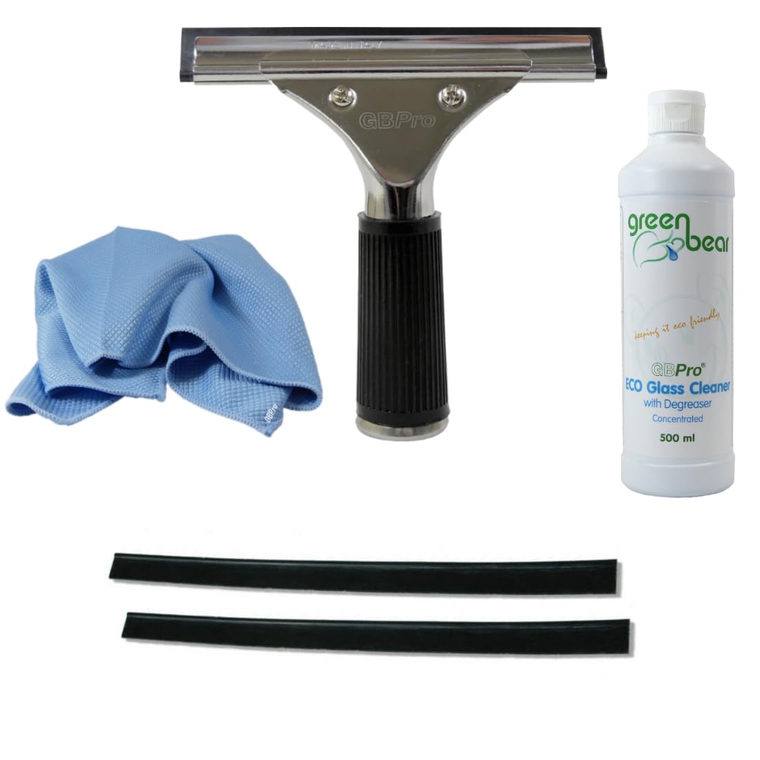 GBPro Professional Window Squeegee Kit – 15cm Stainless Wiper & Cleaner