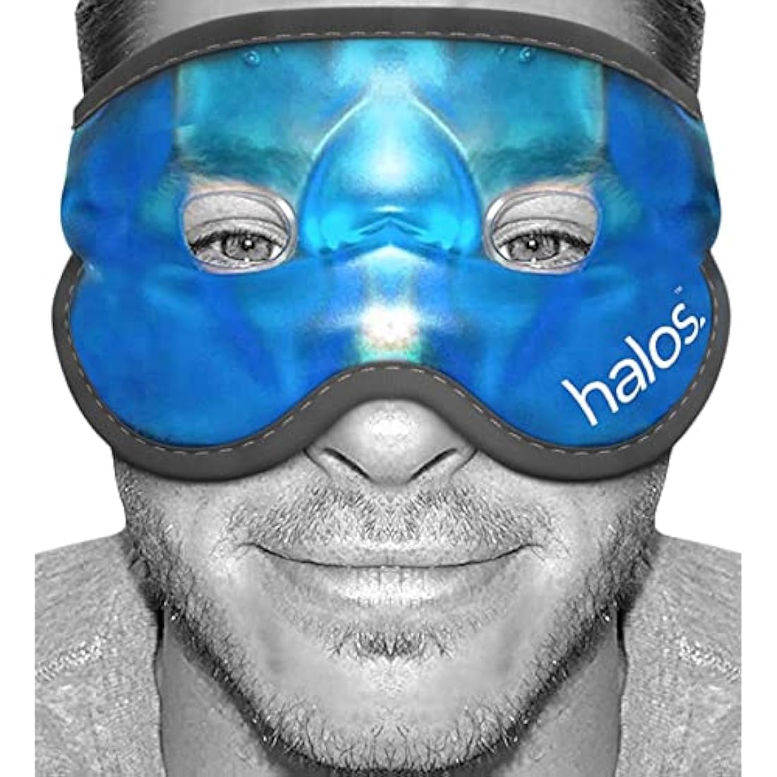 MyHalos Gel Eye Mask – Reusable Cooling Cold Compress for Puffy Eyes, Blue