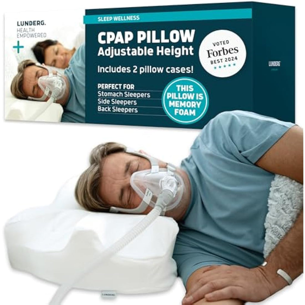 Lunderg CPAP Pillow | Adjustable Memory Foam for Side & Back Sleepers