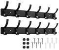 MIVITOOM Coat Hooks Wall Mounted, 2 Pack Heavy Duty Coat Rack, 31cm Length Double Door Hook Rail for Entryway Bedroom Bathroom Kitchen Home Storage - image 1