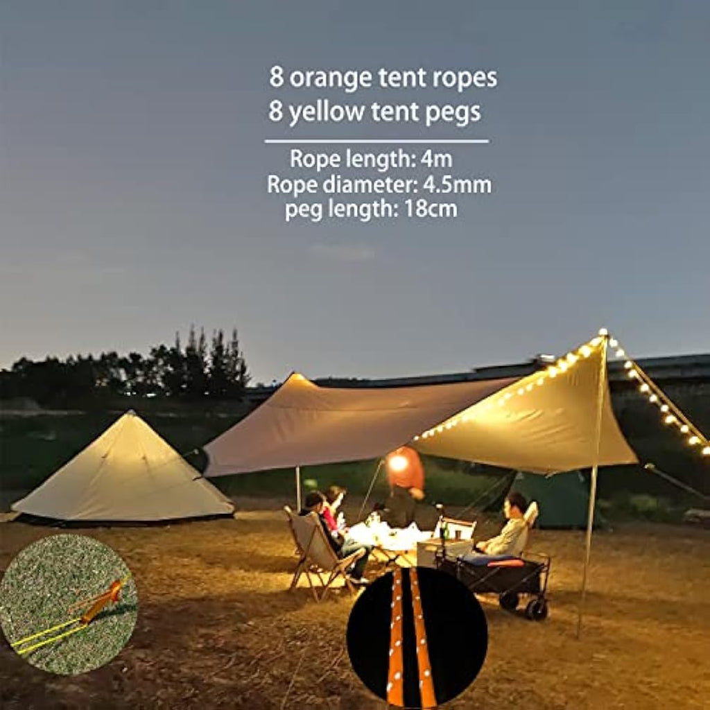 Jolof Store 5x5m Waterproof Octagon Camping Tarp – UV Sun Shelter
