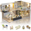 GuDoQi DIY Miniature Dollhouse Kit with Music Box - Simple Life Model