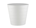 Zuvo Waste Paper Bin 5L, Wave Design Bin for Bedroom and Office, White