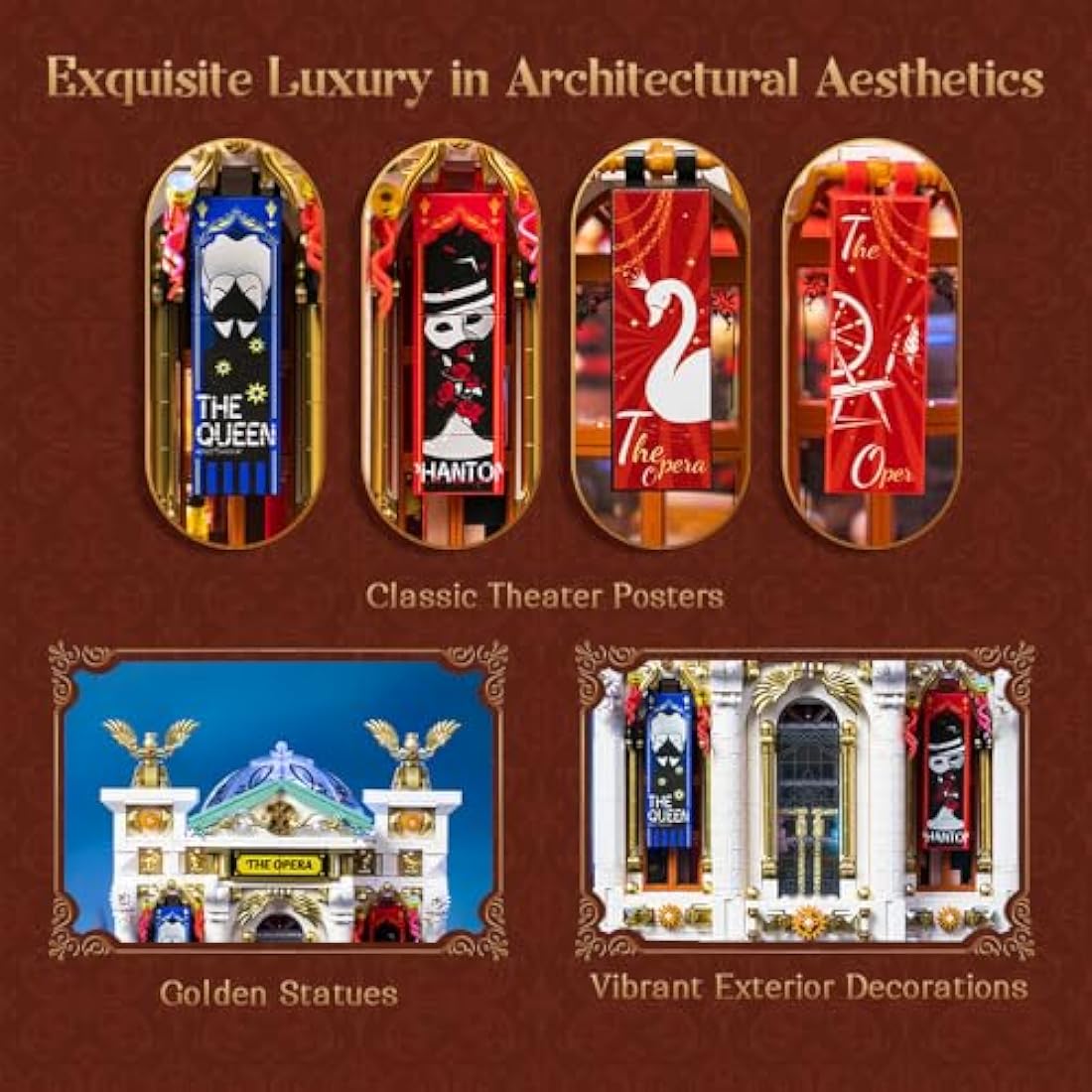 Jolof Store Vintage European Grand Theater Modular Building Model Set