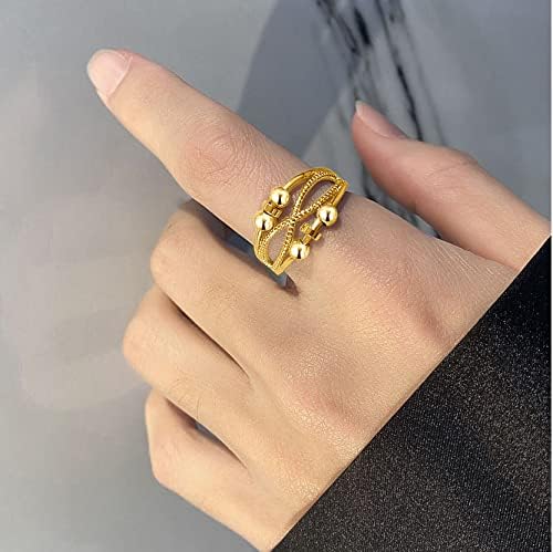 925 Sterling Silver Anxiety Ring – Adjustable Fidget Spinner