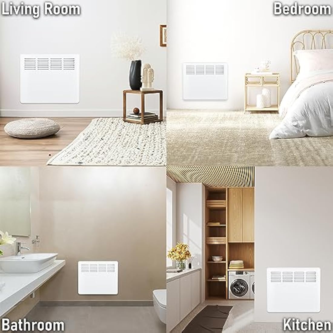 MYLEK 1000W Smart WiFi Panel Heater | Wall Mounted Electric Radiator