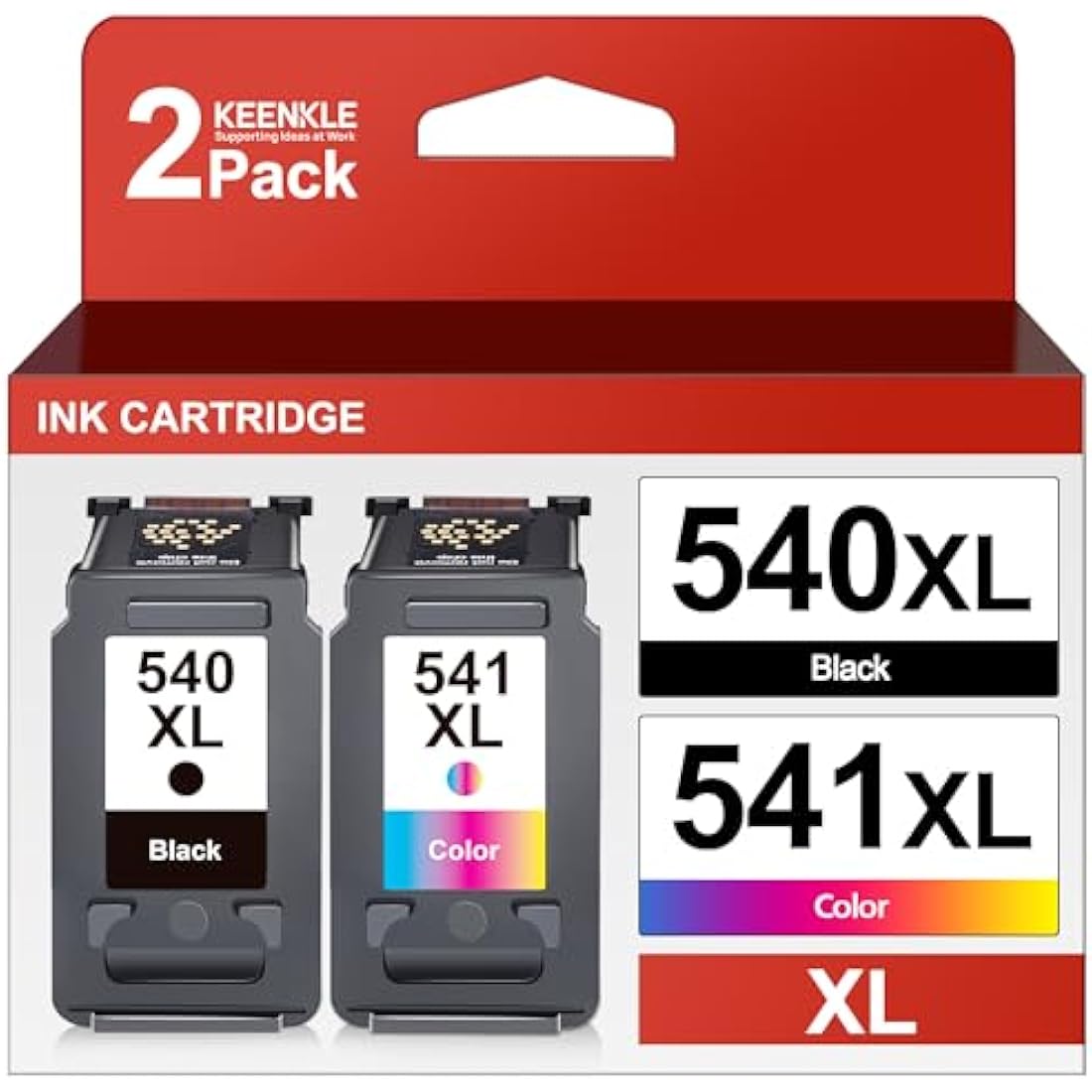 KEENKLE Remanufactured PG-540XL CL-541XL Ink for Canon Pixma – 2 Pack