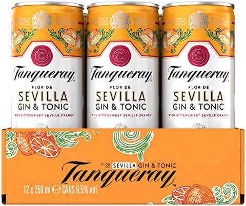 Tanqueray Flor de Sevilla Gin & Tonic Cans | 12 x 250ml Ready to Drink