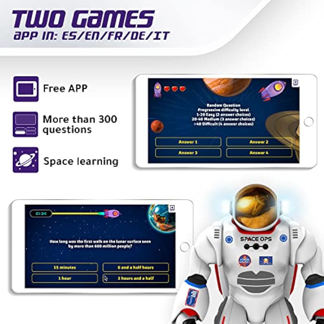 Xtrem Bots Charlie The Astronaut – Programmable STEM Robot Toy