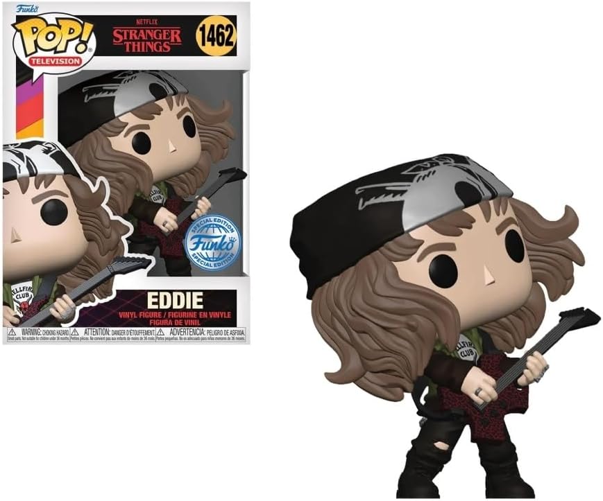Funko Pop! Stranger Things Hunter Eddie Metallic Vinyl Figure – 3.75"