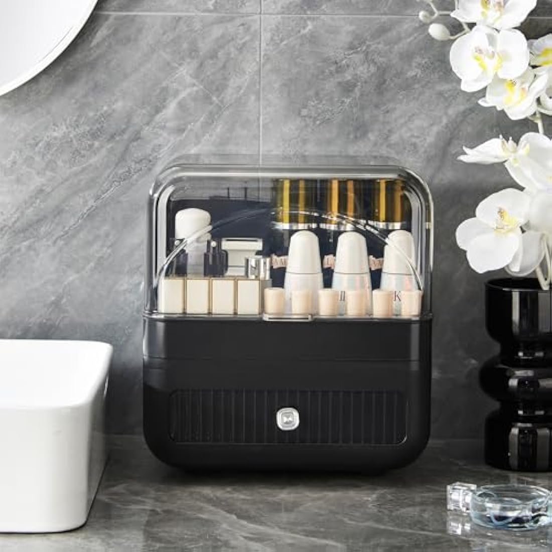 Makeup Organiser – Portable Waterproof Cosmetic Storage, Black