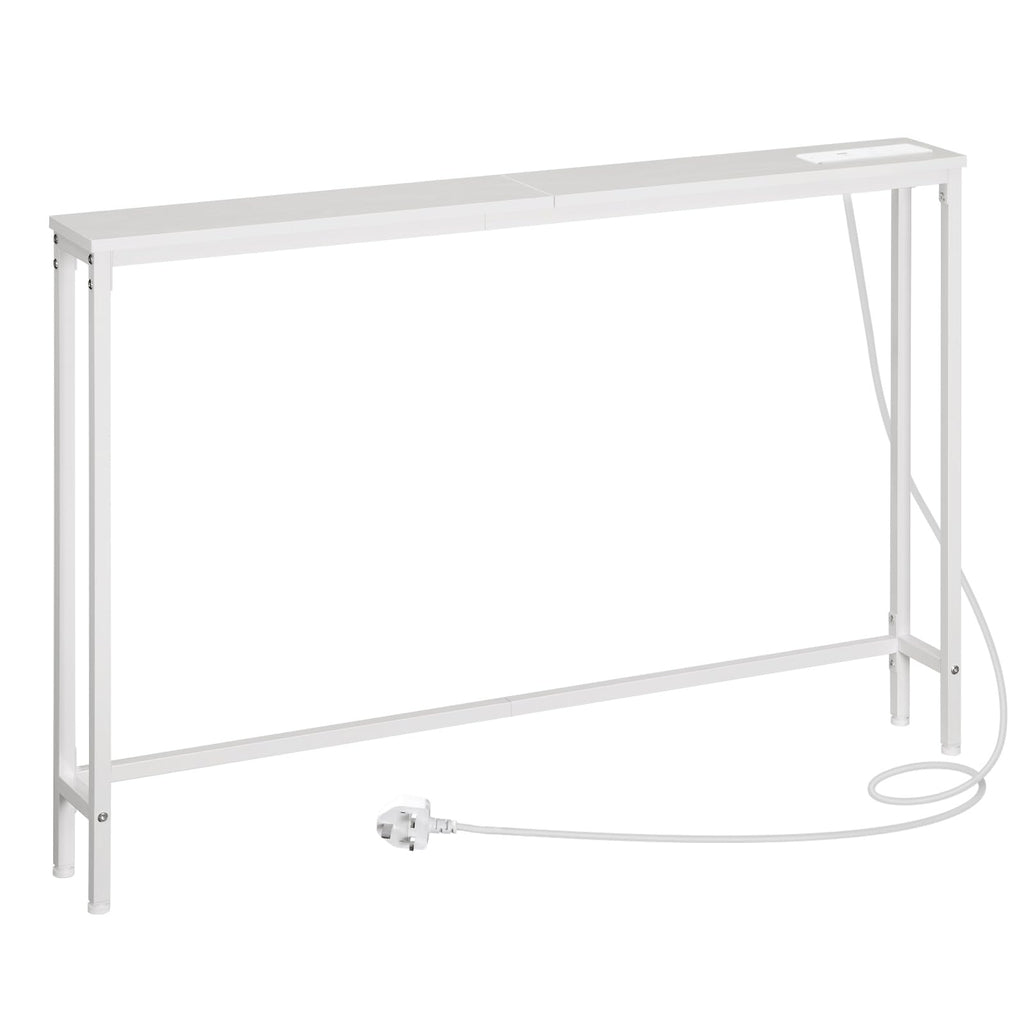 HOOBRO Console Table with Charging Station, 120 cm Slim Console Table for Hallway, Behind Sofa Table, for Entryway, Living Room, Small Spaces - image 1