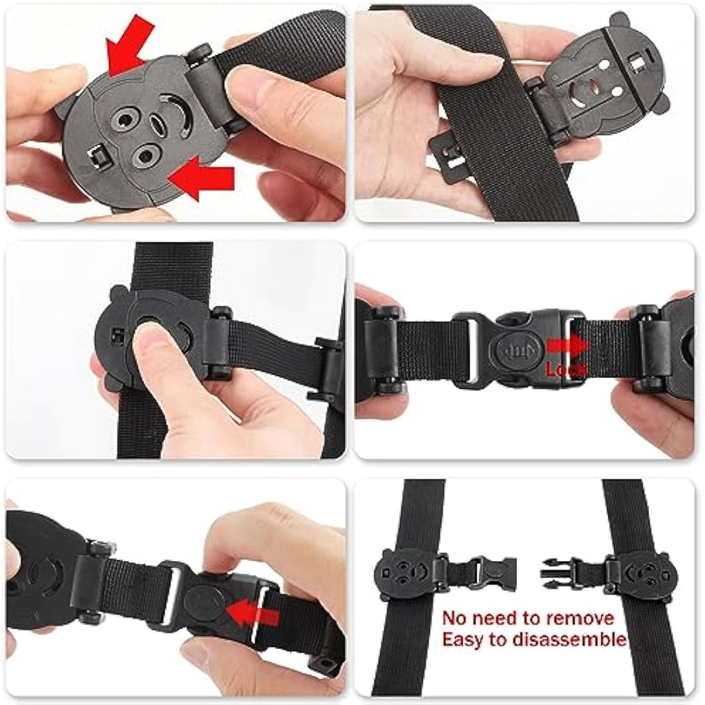 QOPAHI Car Seat Strap Anti Escape – 2 Pack Monkey Baby Harness Chest Clip