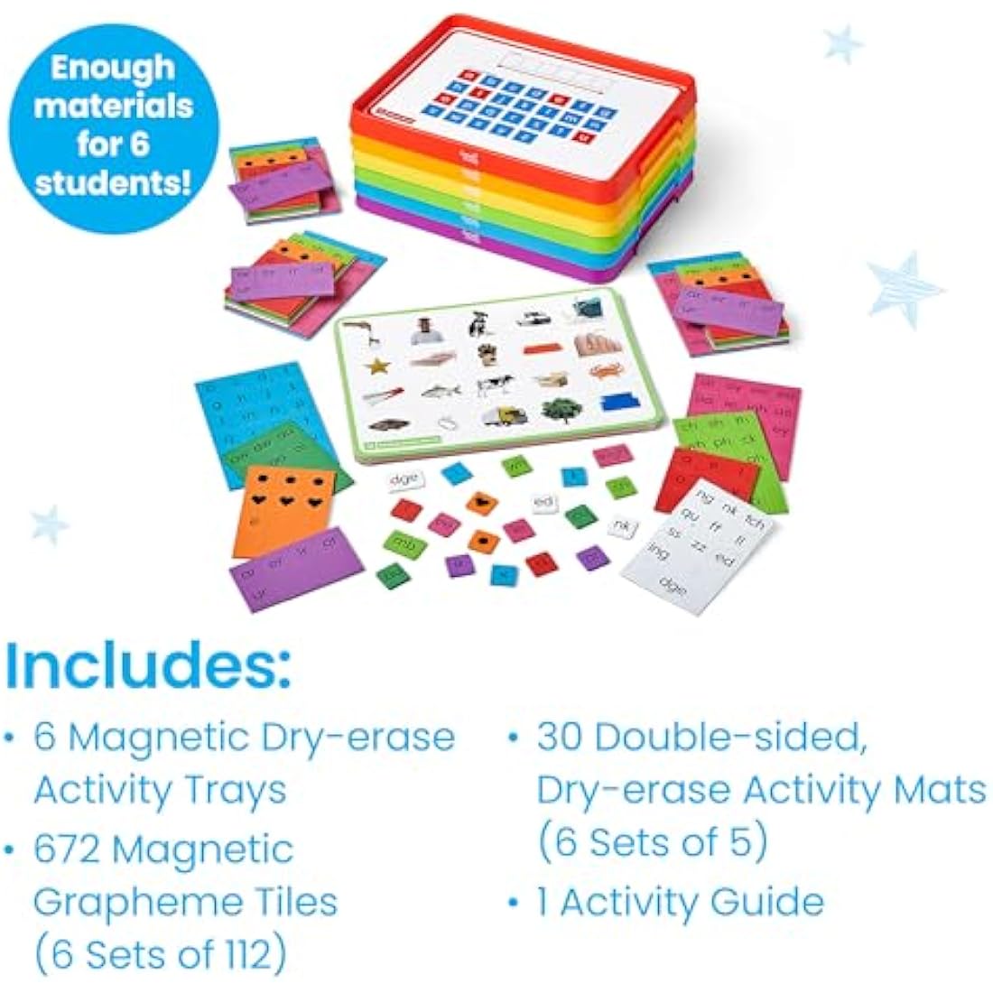 Jolof Store Magnetic Phonics Word Work Set | Small Group Letter Tiles