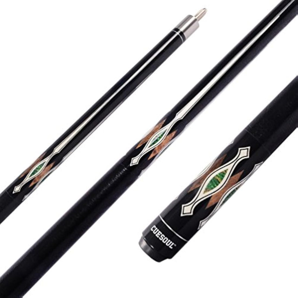 CUESOUL 58" Maple Pool Cue Stick Set with 2x2 Hard Case and Accessories