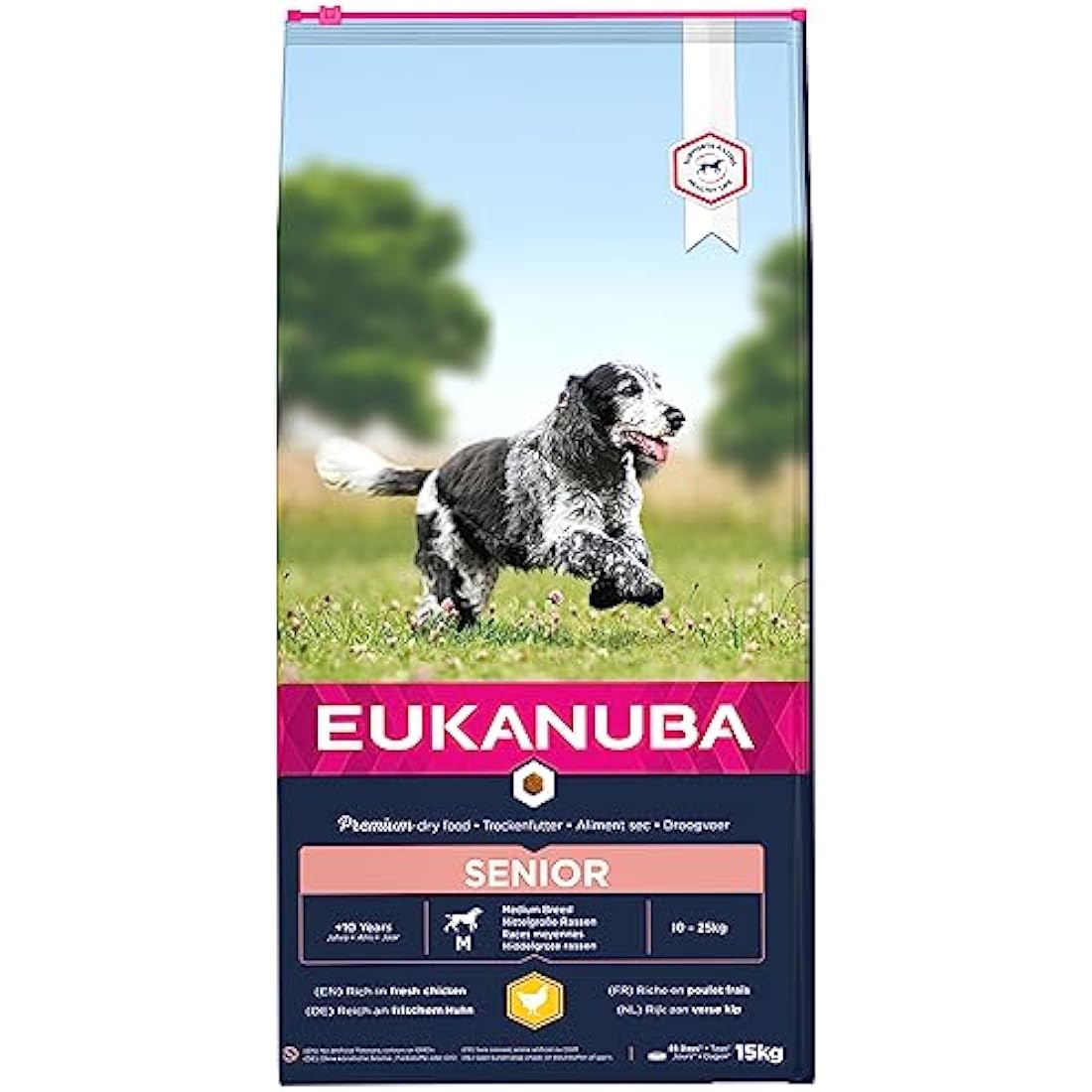 Eukanuba Senior Medium Breed Dry Dog Food – Fresh Chicken, 15kg