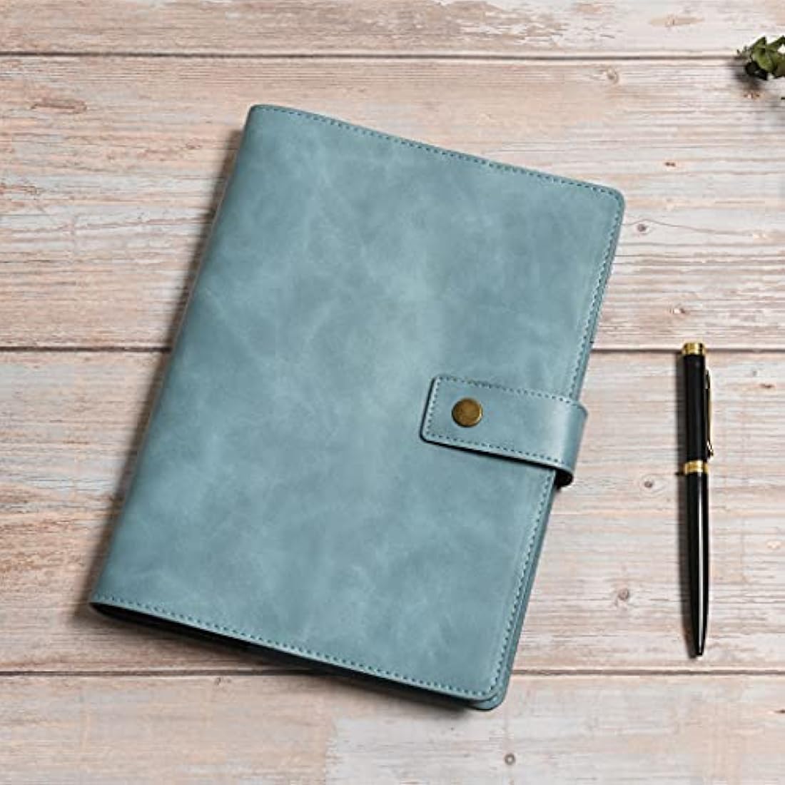 Jolof Store A5 Refillable Leather Notebook – Dot Grid Spiral Journal