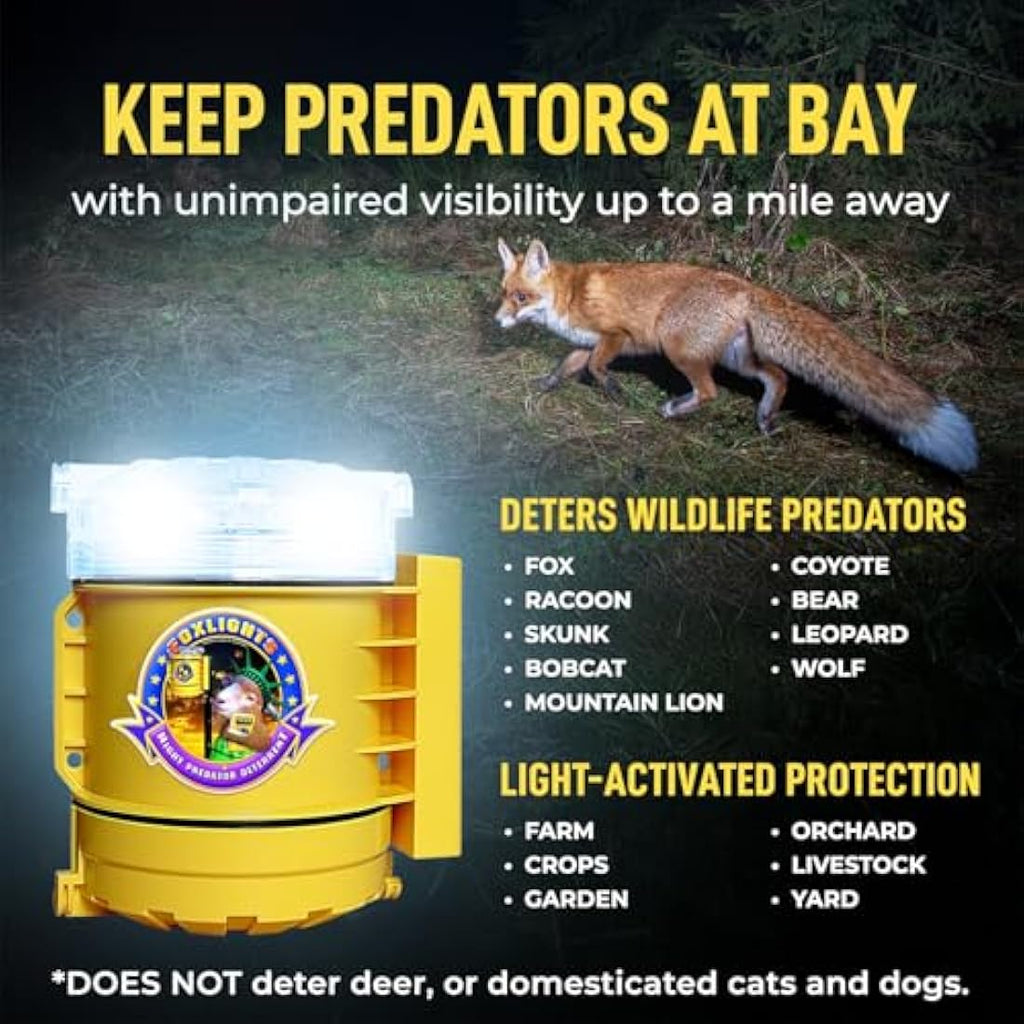 Gallagher Foxlights Battery Predator Deterrent | 360 Degree LED Strobe
