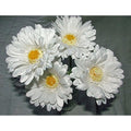 Jolof Store Artificial Gerbera Daisy Single Stem White Flowers | 12 Pack