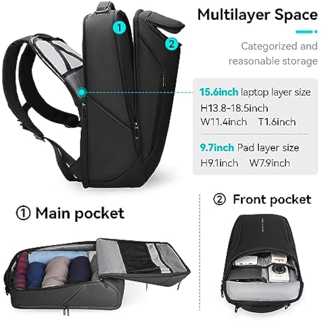 Mark Ryden 17.3" Laptop Backpack – Waterproof Business Travel Bag
