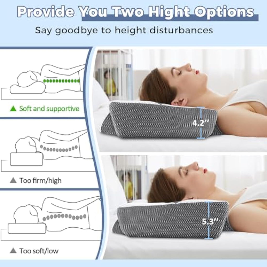 Hydomi Memory Foam Cervical Pillow | Orthopedic Neck Support