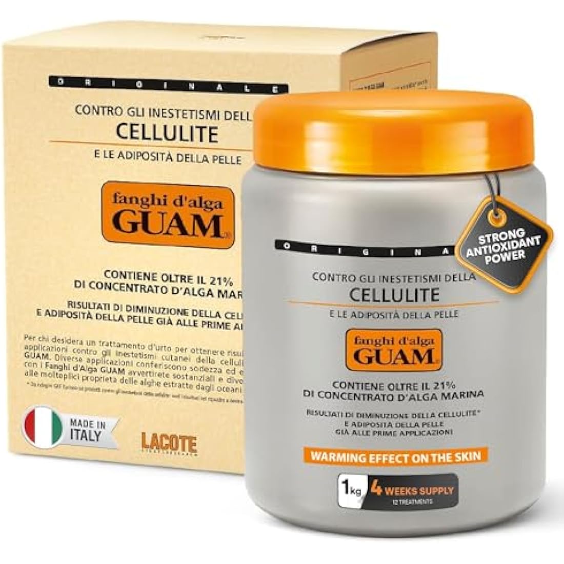 GUAM Seaweed Mud Anti-Cellulite Treatment - 1kg Skin Firming Body Mask