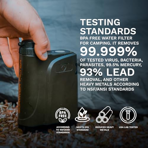 Survivor Filter PRO X Electric Portable Water Filter for Camping