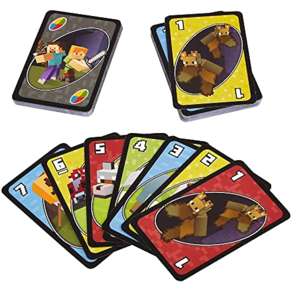 Mattel Games UNO Minecraft Card Game | Collectible 112 Card Deck