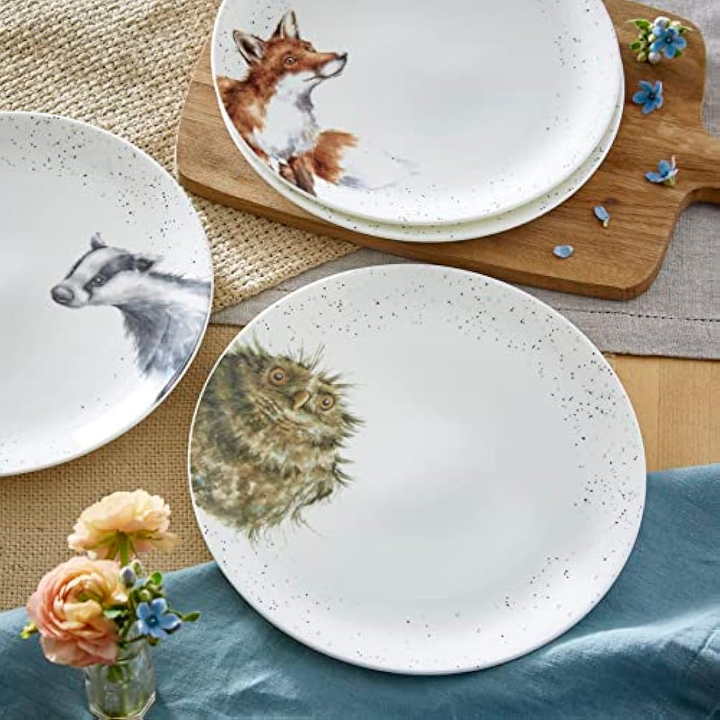 Wrendale Designs Bone China Animal Dinner Plates - Set of 4 (26cm)
