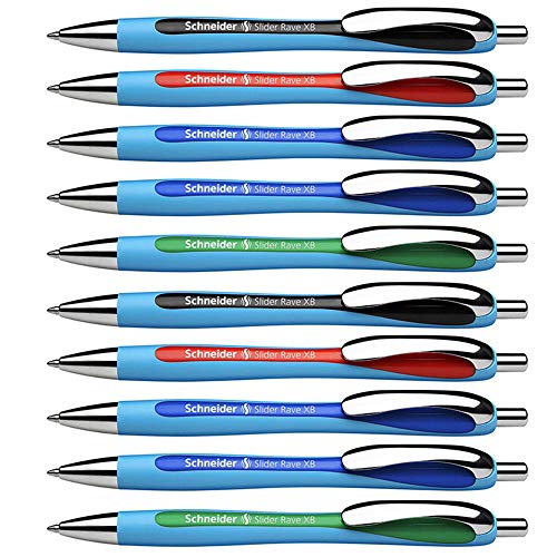 Schneider XB Ballpoint Pen – Ergonomic Smooth Writing Pens, 10 Pack