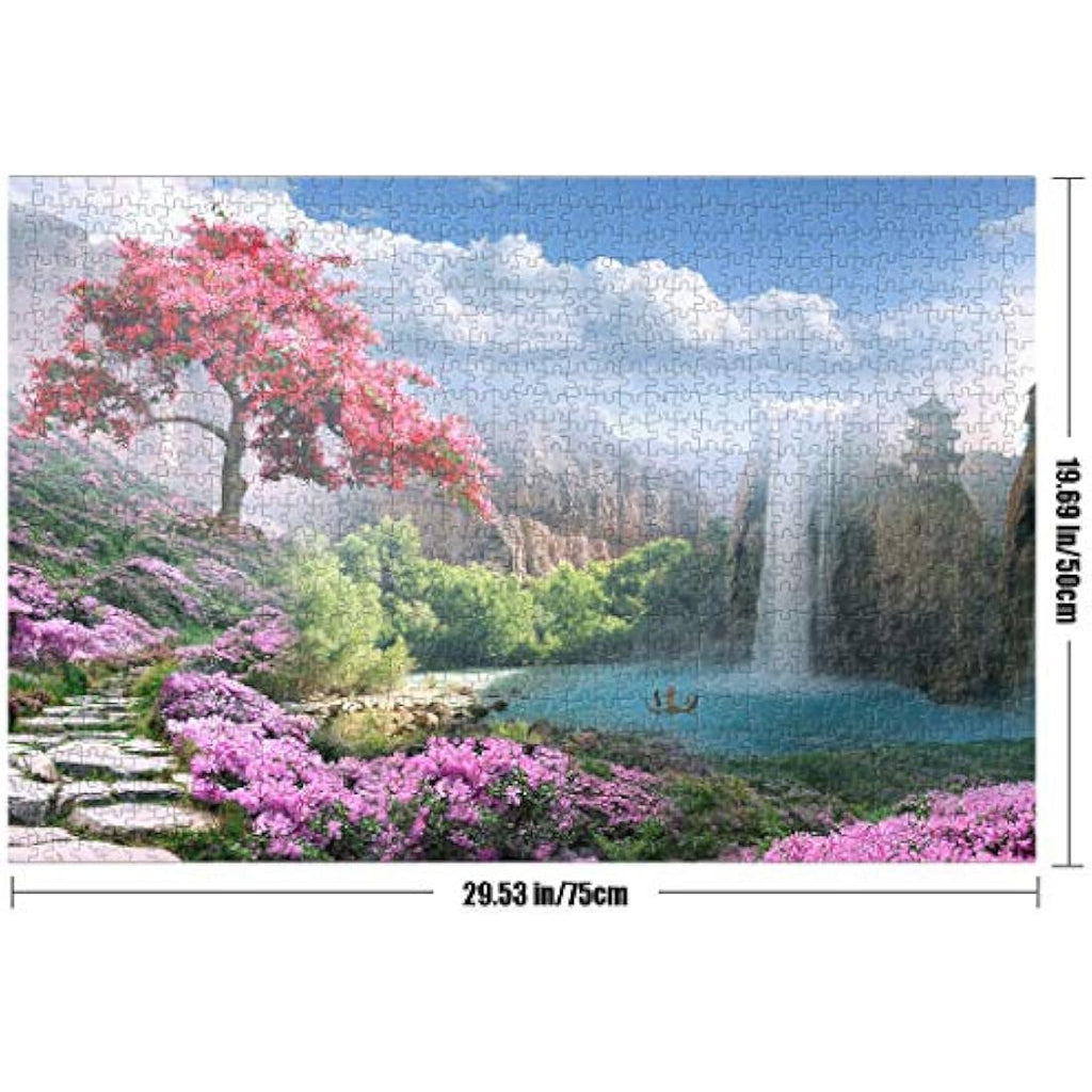 Tektalk 1000 Piece Jigsaw Puzzle for Adults - Otherworldly Land of Peace