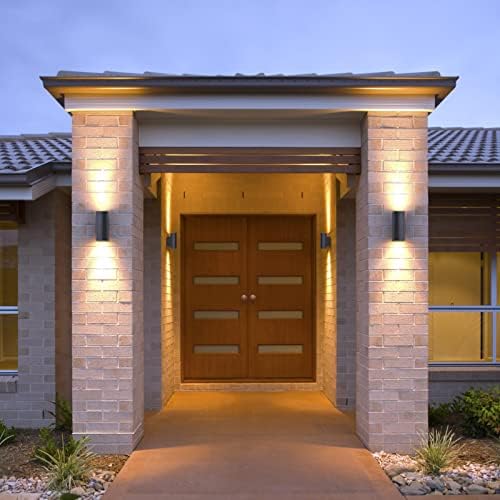 Klighten Outdoor Wall Lights – 2 Pack IP65 Modern Aluminum Up Down Lamps