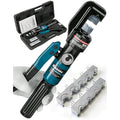 Hydraulic Cable Lug Crimping Tool - 12 AWG to 2/0 AWG with 9 Dies