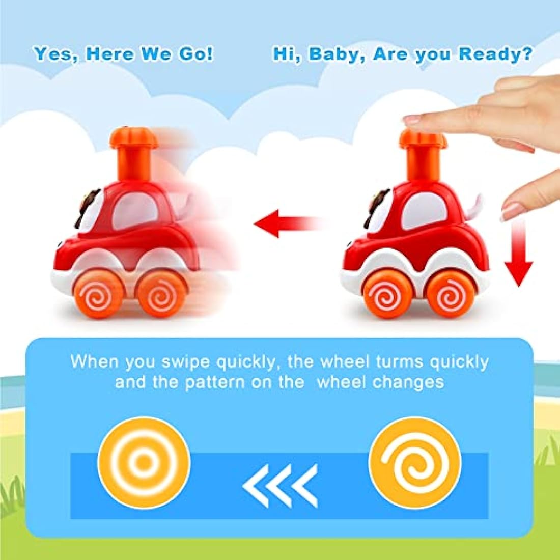 Press and Go Animal Toy Cars – Eco-Friendly Toddler Gifts