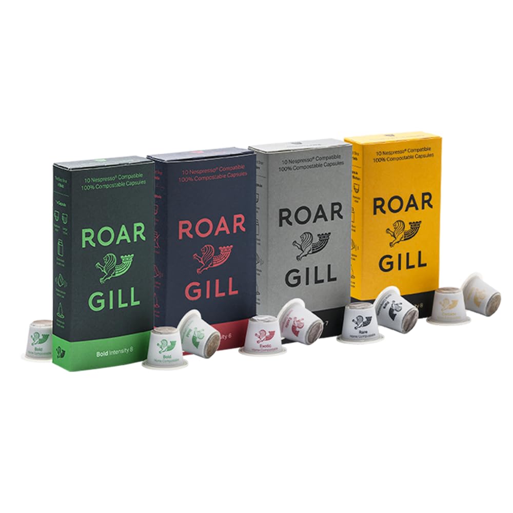 Roar Gill Compostable Coffee Pods Variety Pack | Nespresso Compatible