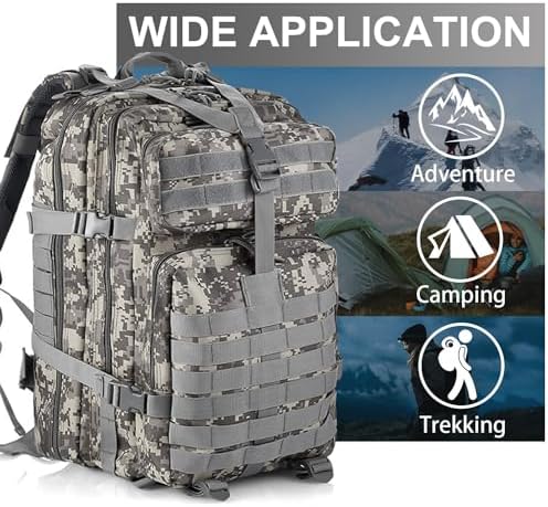 aiGear 45L Military Tactical Backpack | Molle System Hiking Rucksack