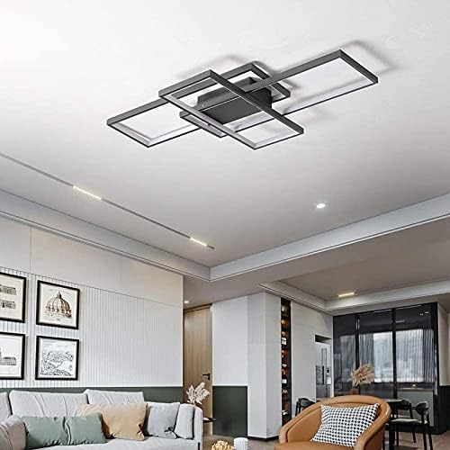 Diossad Modern LED Ceiling Light – Dimmable Flush Mount Chandelier, 54W