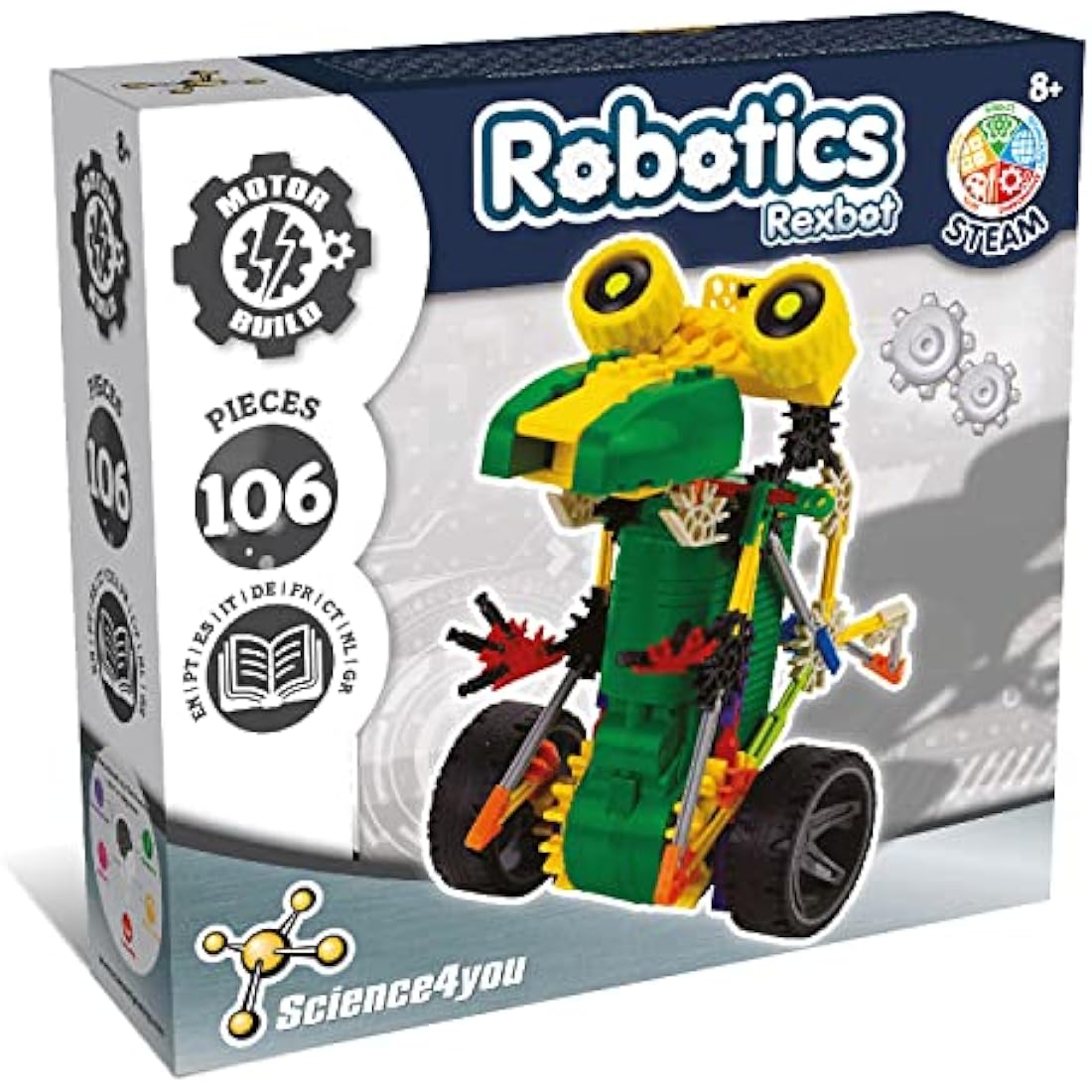 Science4you Rexbot Robotics Kit – 106-Piece STEM Robot Building Toy
