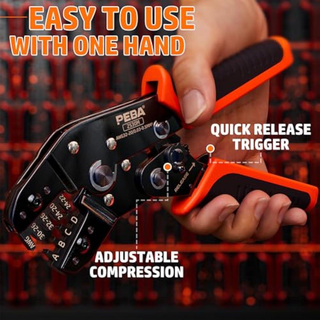 PEBA Crimping Tool Kit | 24 Types JST & Dupont Connectors with Stripper