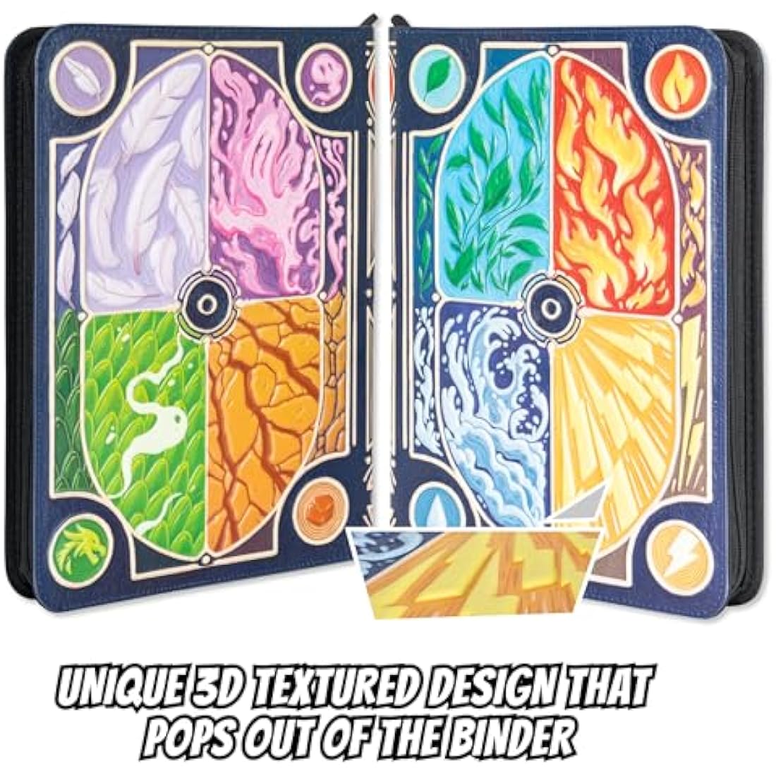 3D Pokemon Card Binder | 9-Pocket PU Leather TCG Album (360 Cards)