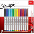 Sharpie Permanent Markers | Ultra Fine Point | Assorted Colours | 12 Pack