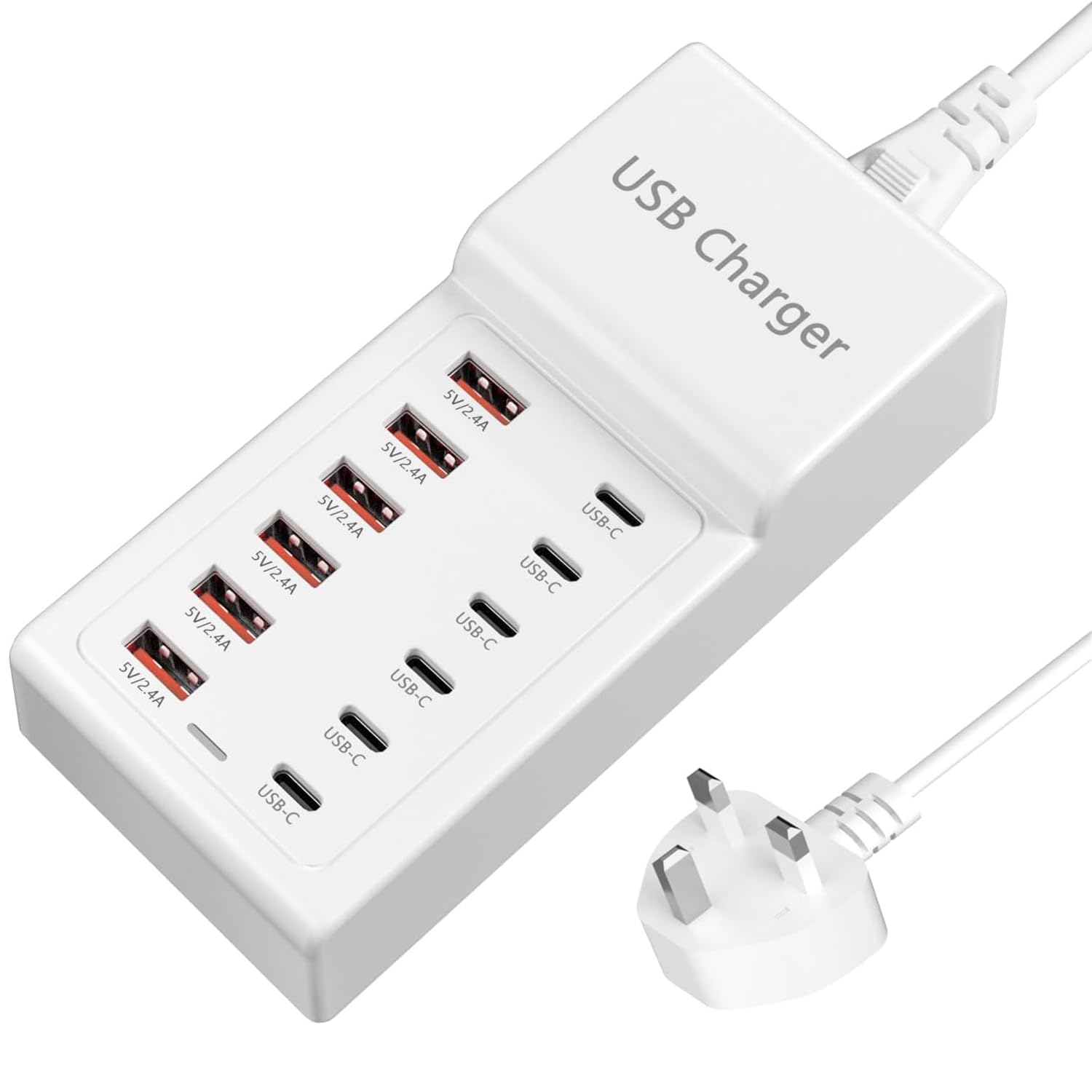 50W USB C Charging Station – 12-Port Desktop Hub for iPhone