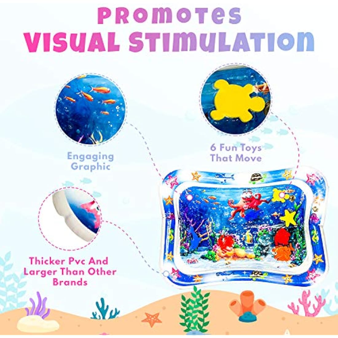 Inflatable Tummy Time Water Mat – Sensory Baby Play Mat