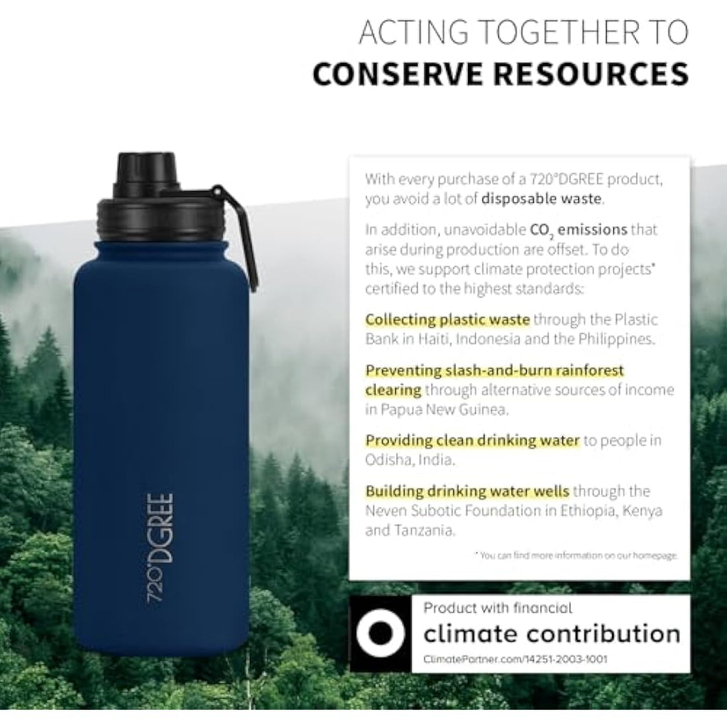 720°DGREE noLimit Insulated Water Bottle with Infuser - 950ml Steel