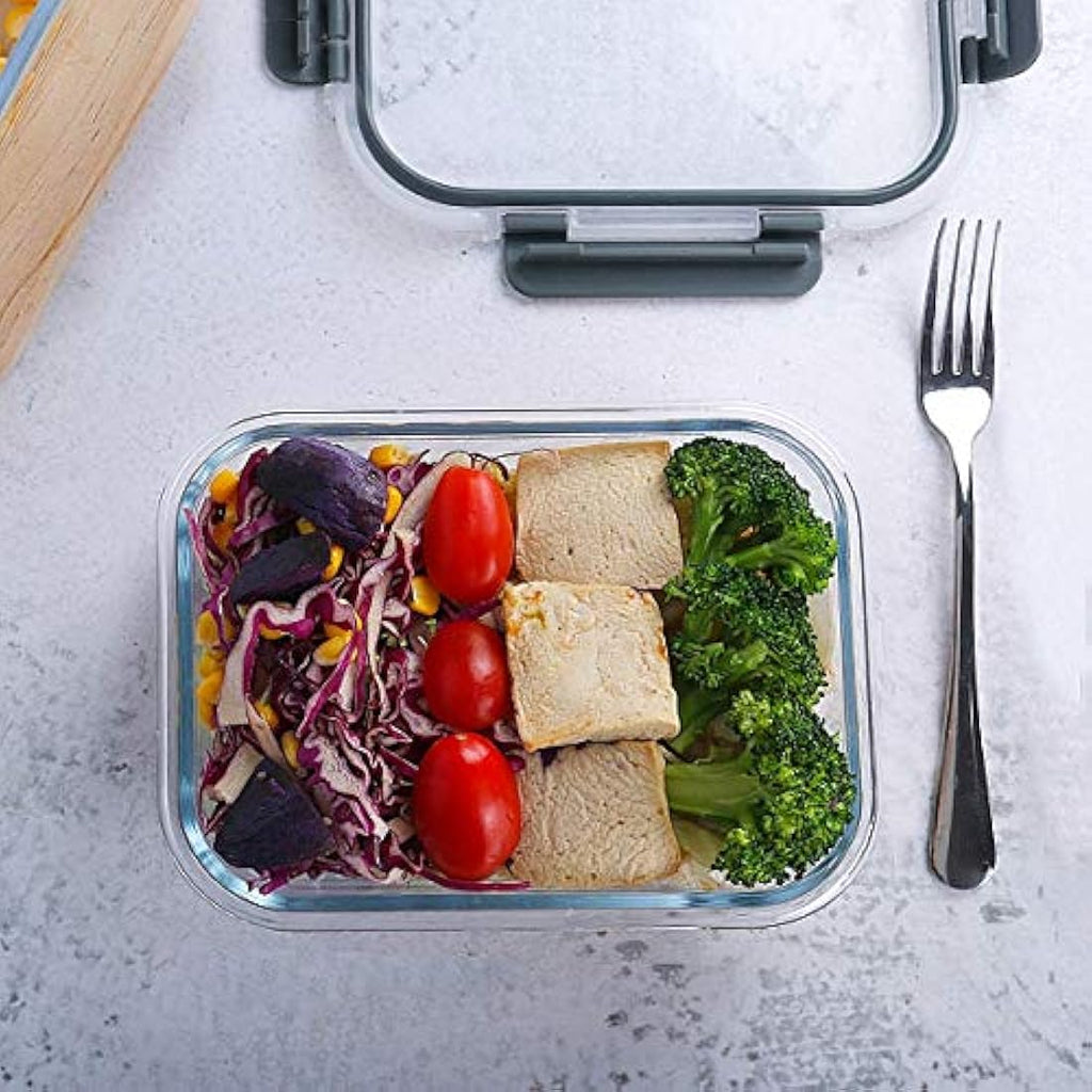 MCIRCO Glass Meal Prep Containers – 5 Pack 1040ml Airtight Food Storage