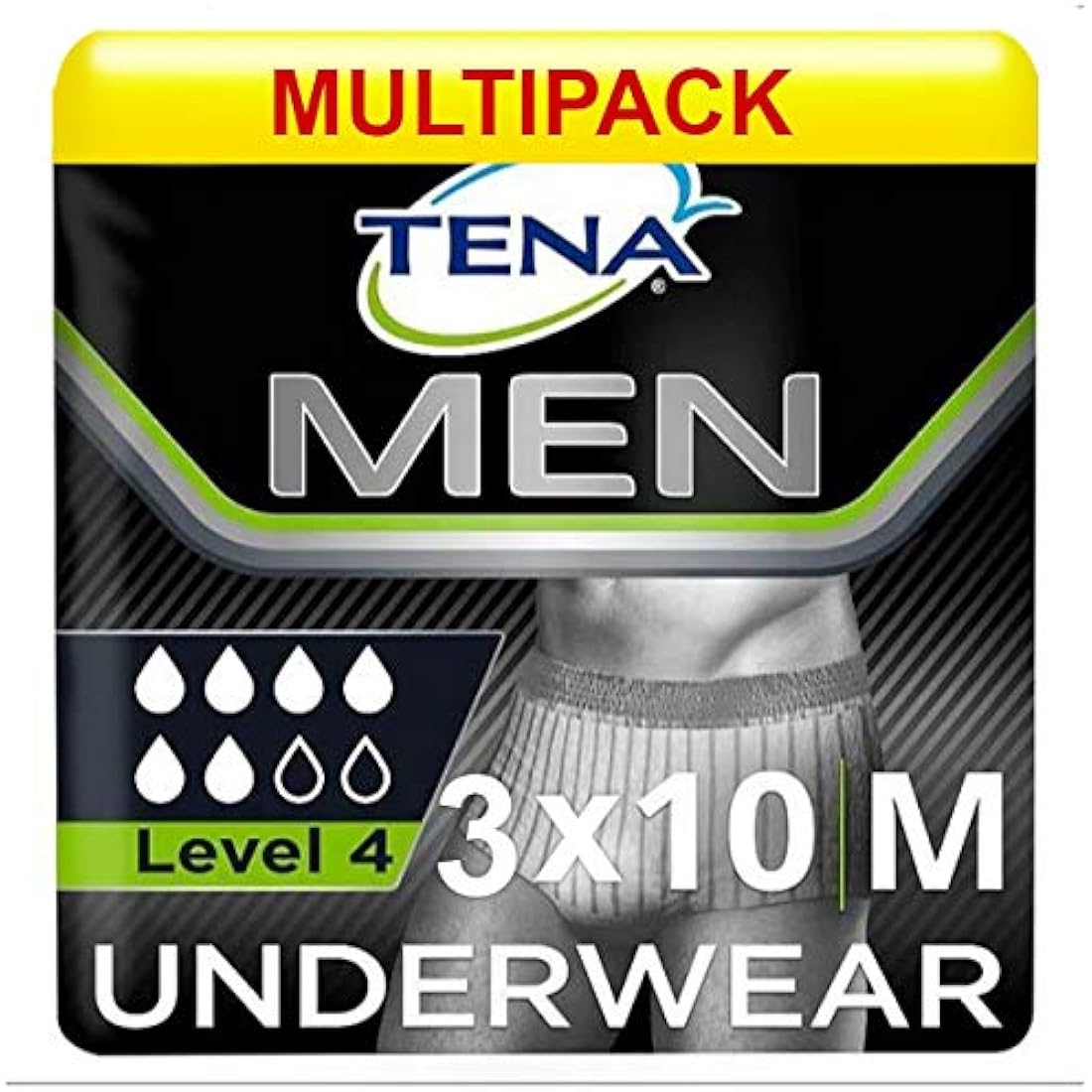 Tena Men Premium Fit Level 4 Protective Underwear - S/M (30 Count)