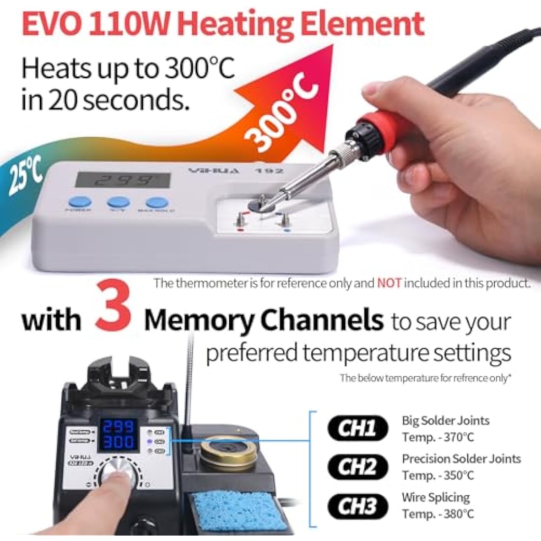 YIHUA 926LED-IV 110W Soldering Station Kit with 4 Helping Hands & LED