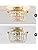 Modern Gold Crystal Chandelier | Semi-Flushmount Ceiling Light