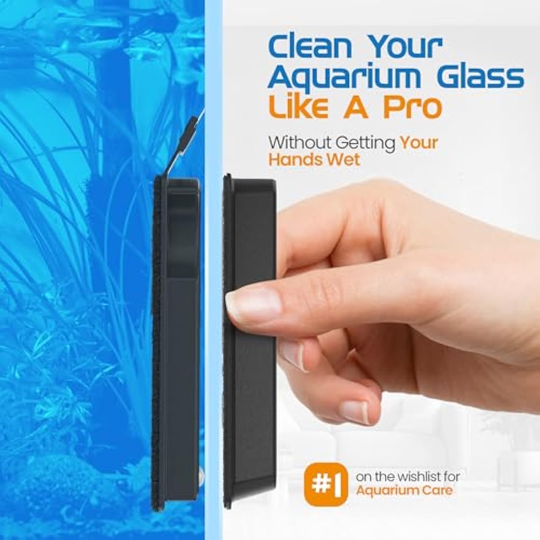 Flipper Float Nano Magnetic Aquarium Algae Cleaner Scraper – Glass <6mm