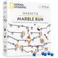 National Geographic Magnetic Marble Run – 75-Piece STEM Building Set